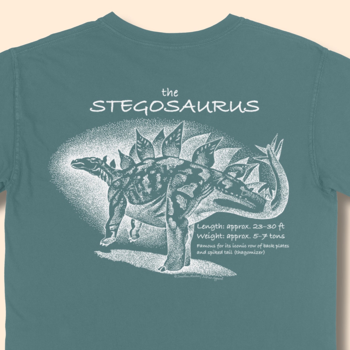 The Stegosaurus Tshirt by Jonathan *LIMITED EDITION TEE #015* (made to order, shipping out early-to-mid April)