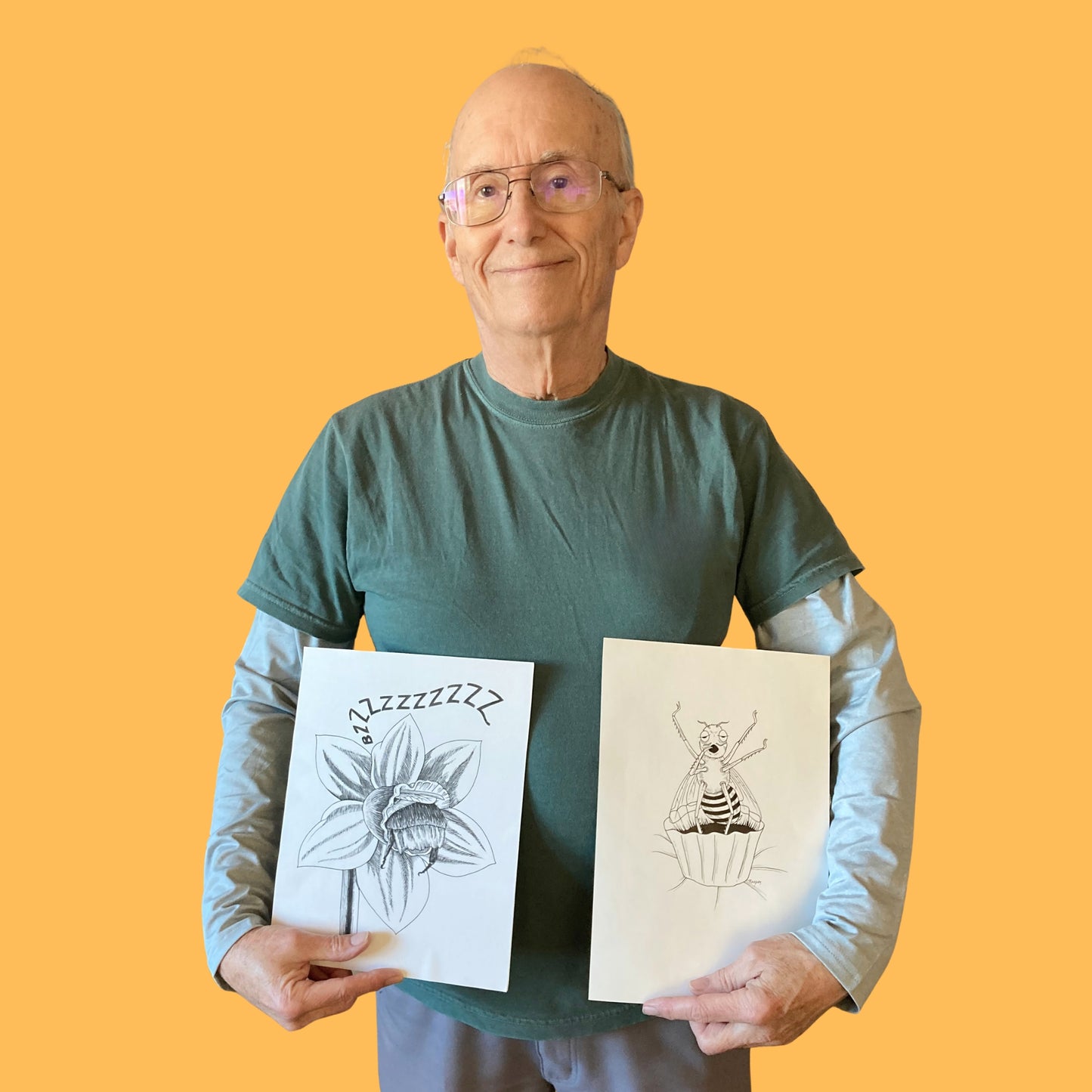 The Sleepy Bees Tshirt by Gary *LIMITED EDITION TEE #014* (made to order, shipping out mid-to-late March)