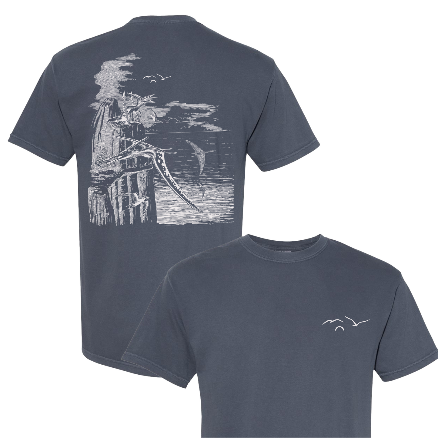 Busy Seaway Skies Tshirt by Gary