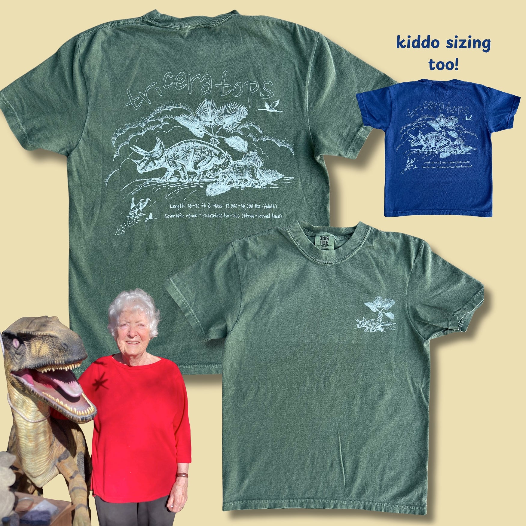 Triceratops Tee by Judy Peterson