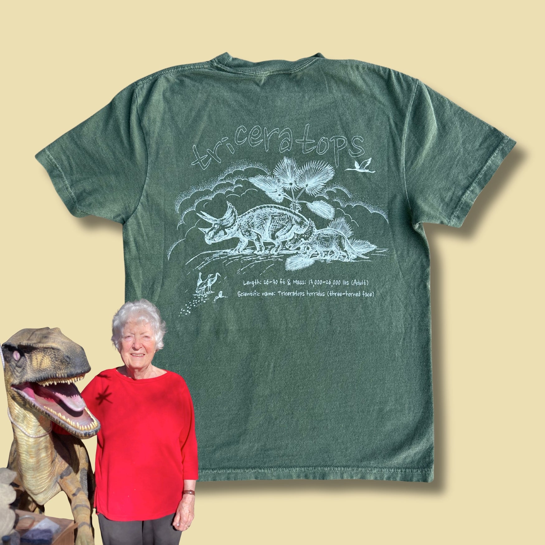 Triceratops Tee by Judy Peterson