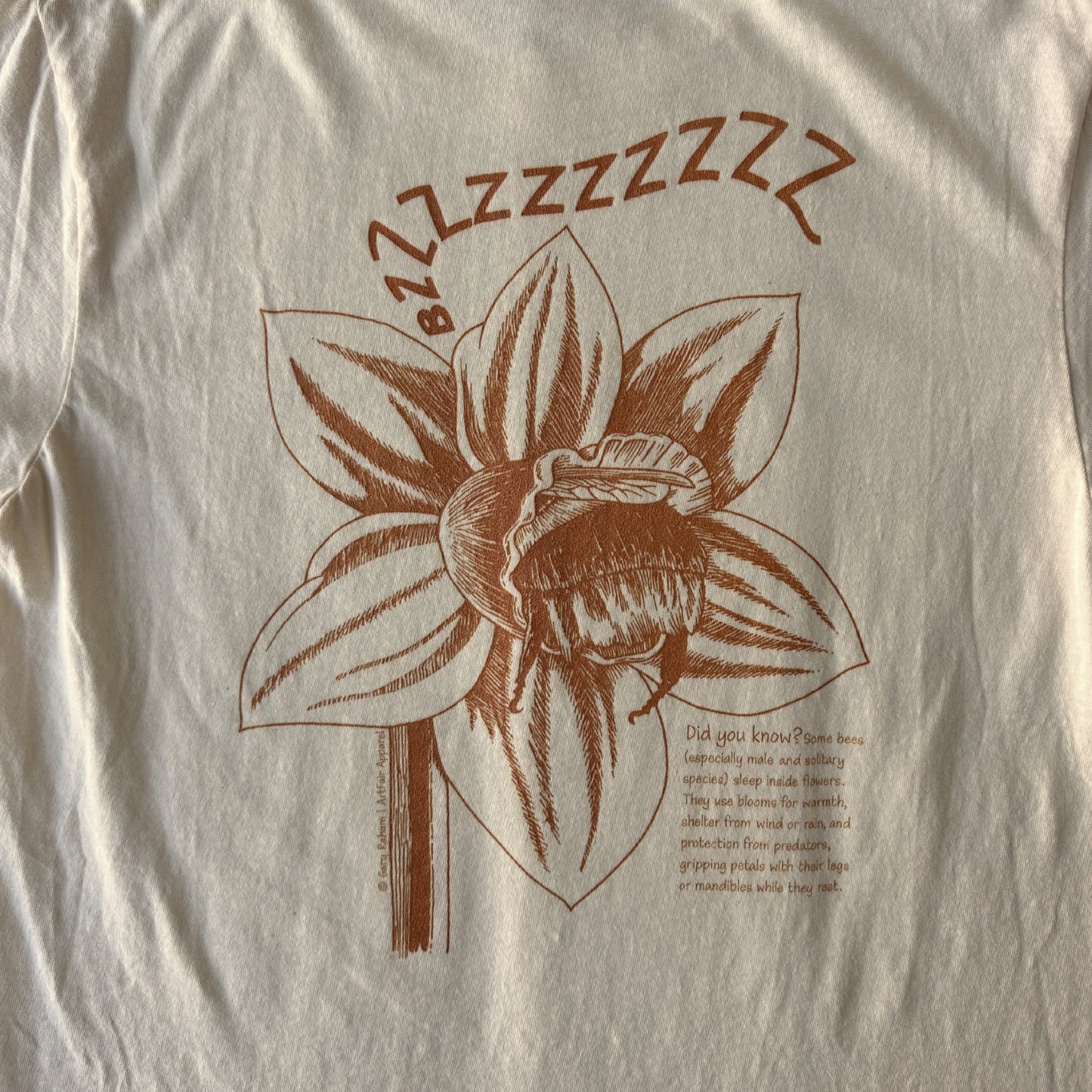 The Sleepy Bees Tshirt by Gary *LIMITED EDITION TEE #014* (made to order, shipping out mid-to-late March)