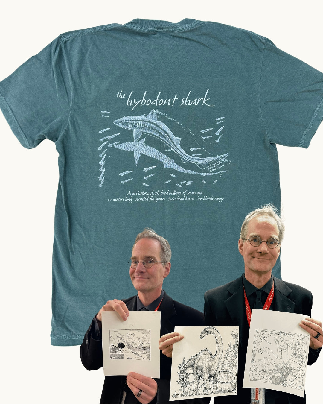 Prehistoric Shark Tshirt by Russell *LIMITED EDITION TEE #022* (made to order, shipping out late Aug to early Sept)