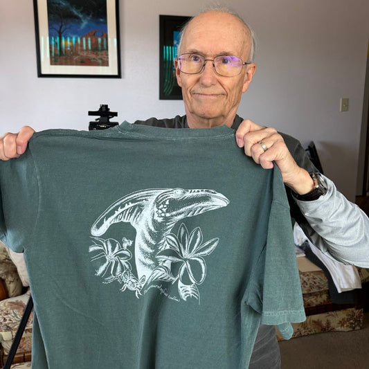 Parasaurolophus (and bees) tee by Gary - ArtFair Apparel