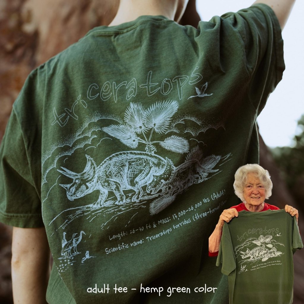 Triceratops Tee by Judy Peterson - ArtFair Apparel