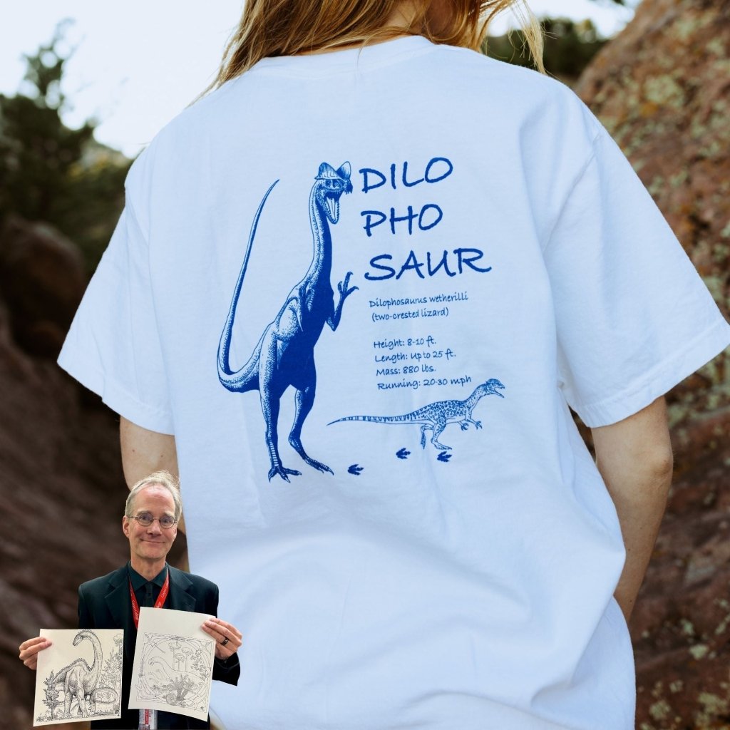 Dilophosaur Tshirt by Russell - ArtFair Apparel