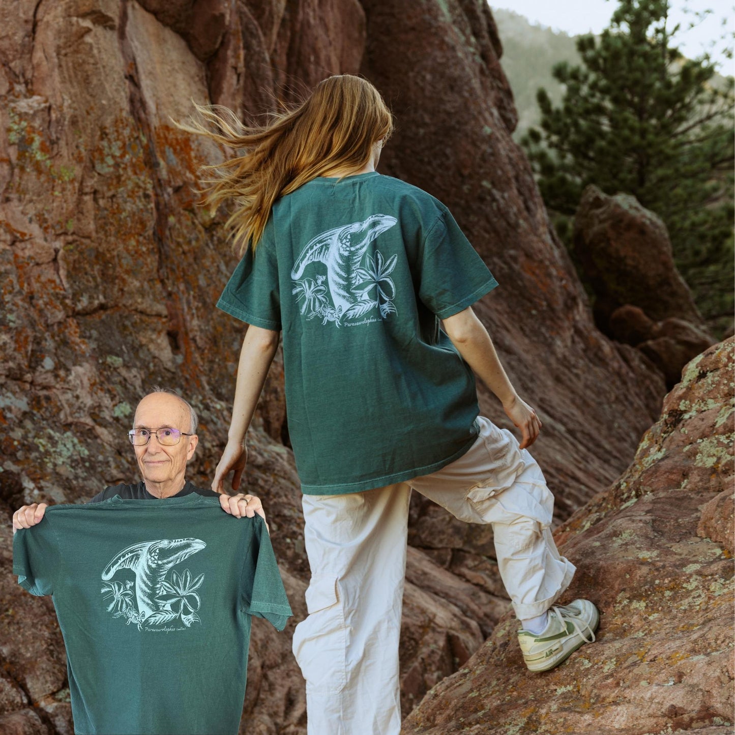 Parasaurolophus (and bees) tee by Gary