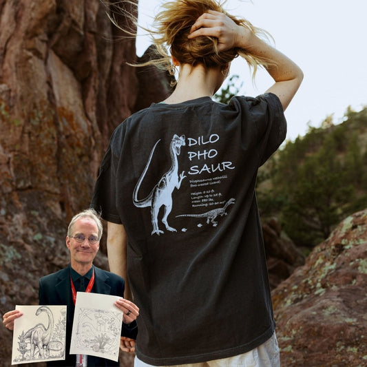 Dilophosaur Tshirt by Russell - ArtFair Apparel