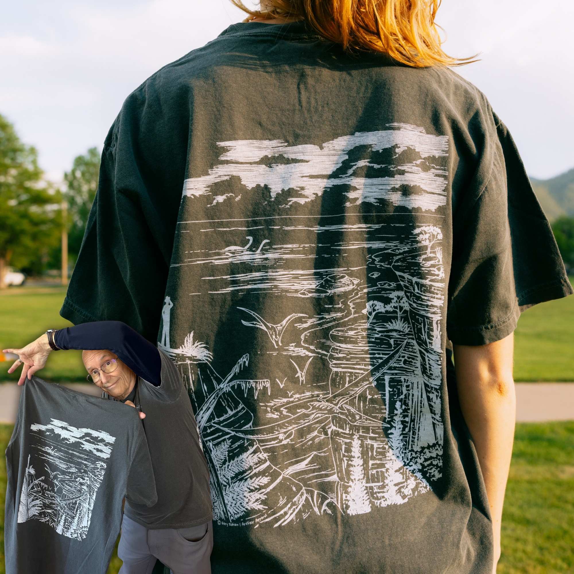 Dinosaur Beach Tshirt by Gary