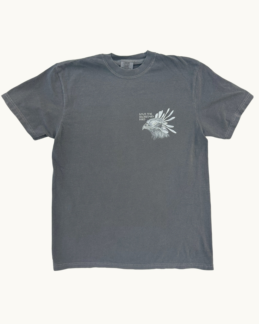 Save the Secretary Bird Tshirt by Reno *LIMITED EDITION TEE #023* (made to order, shipping out late Sept to early Oct)